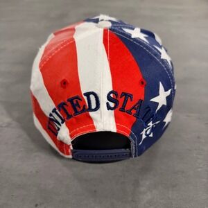 USA Blockhead Snapback Hat Men Red White Blue American Flag Stars Stripes Cap